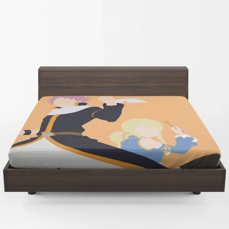 Natsu and Lucy Adventures Anime Fitted Sheet 1