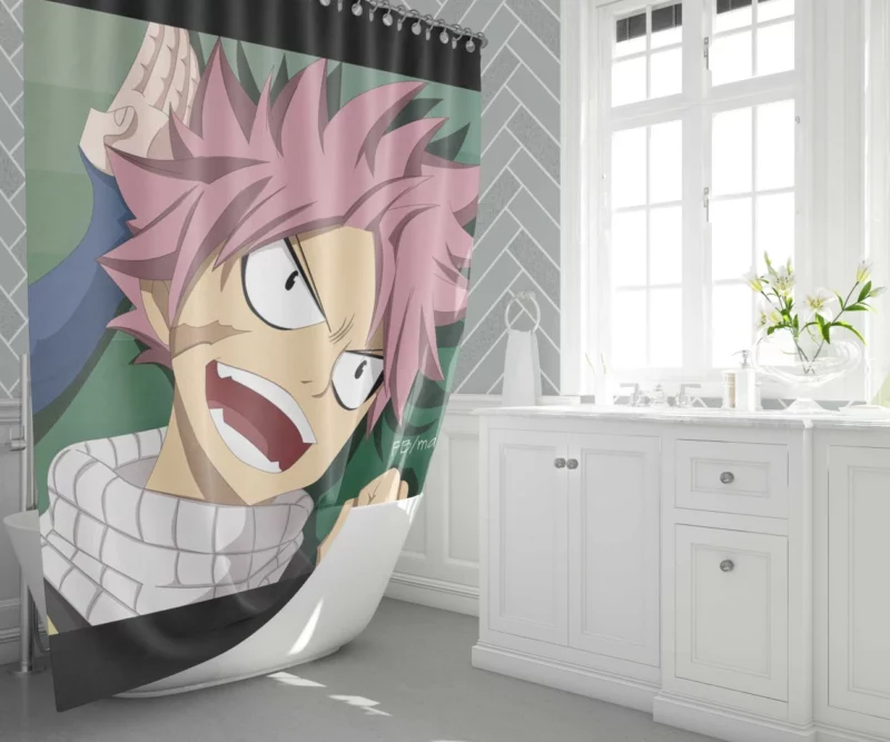 Natsu and Lucy Eternal Friendship Anime Shower Curtain 1