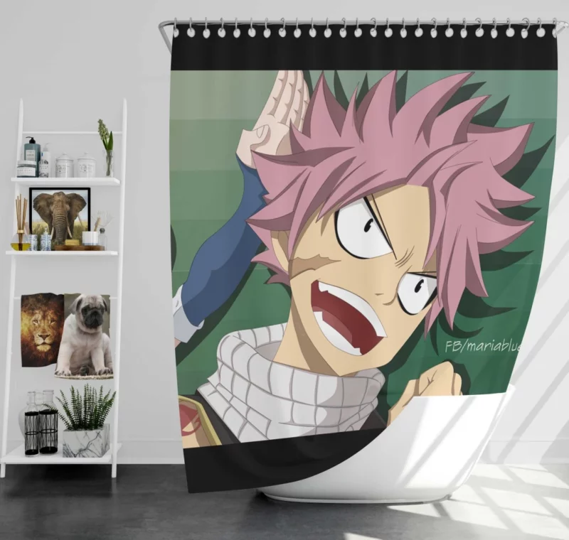 Natsu and Lucy Eternal Friendship Anime Shower Curtain