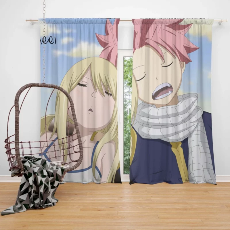 Natsu and Lucy Unbreakable Bond Anime Curtain