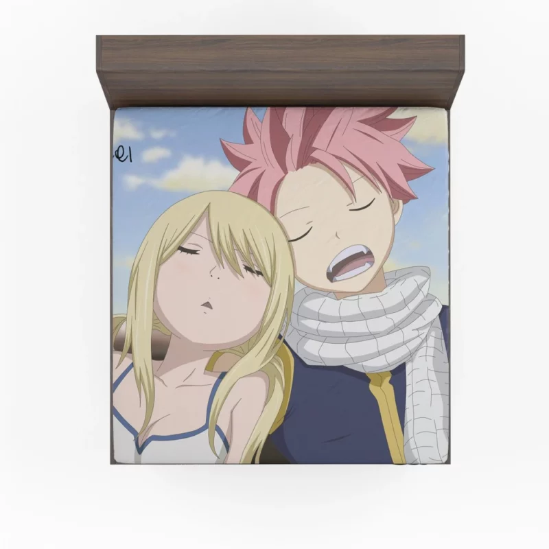 Natsu and Lucy Unbreakable Bond Anime Fitted Sheet