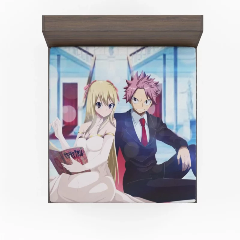 Natsu and Lucy Unbreakable Team Anime Fitted Sheet