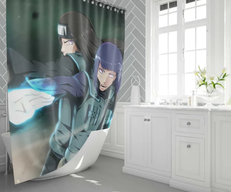 Neiji and Hinata Clan Resilience Anime Shower Curtain 1