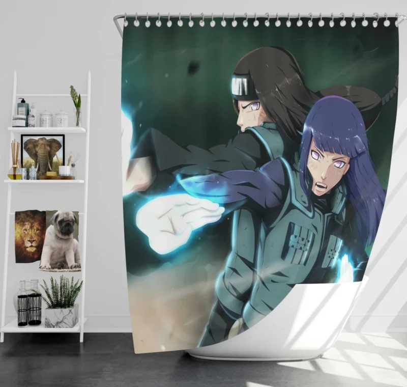 Neiji and Hinata Clan Resilience Anime Shower Curtain