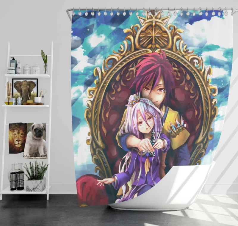 No Game No Life Siblings Adventure Anime Shower Curtain