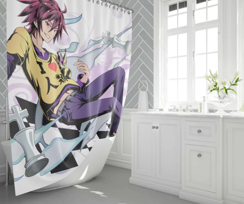 No Game No Life Sora Role Anime Shower Curtain 1