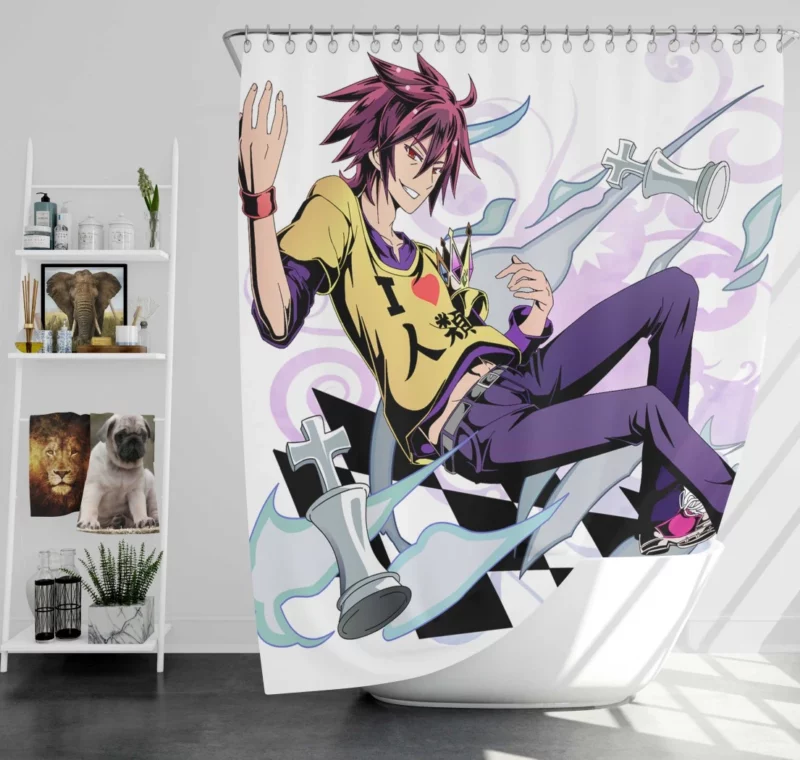 No Game No Life Sora Role Anime Shower Curtain