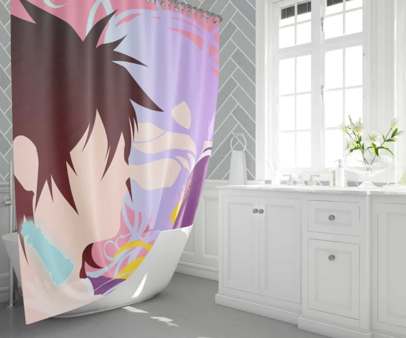 No Game No Life Sora and Shiro Anime Shower Curtain 1