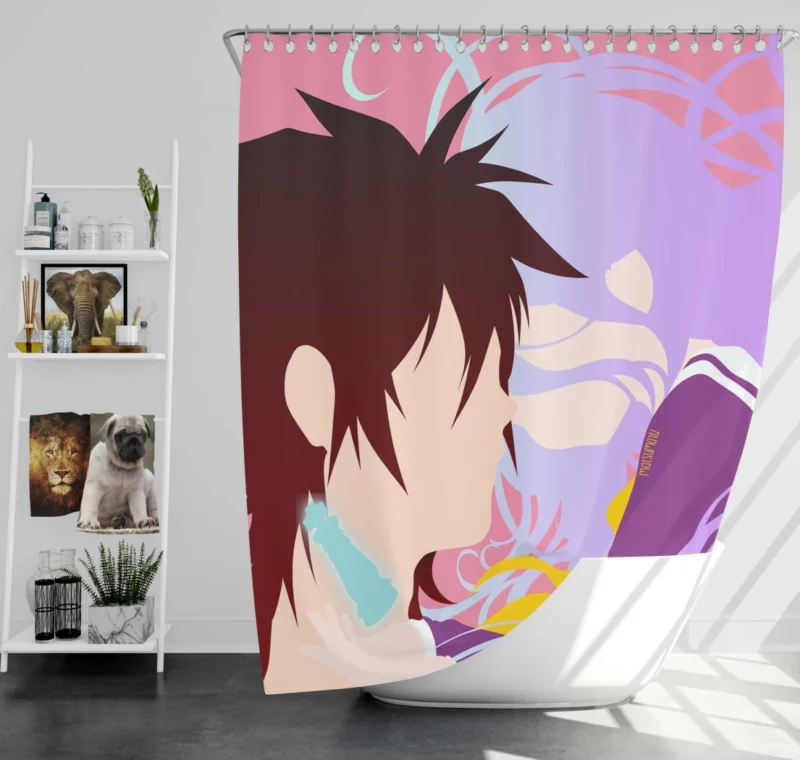 No Game No Life Sora and Shiro Anime Shower Curtain