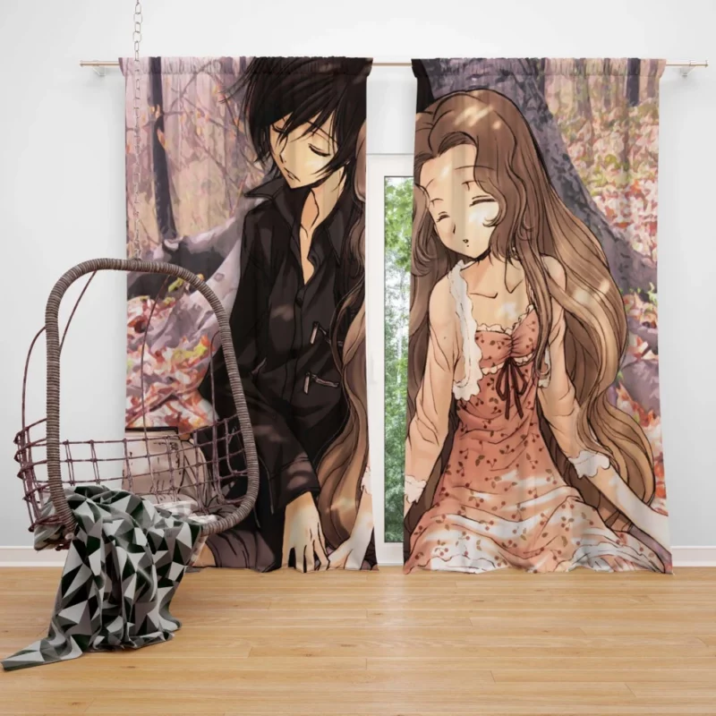 Nunnally & Lelouch Bond Anime Curtain