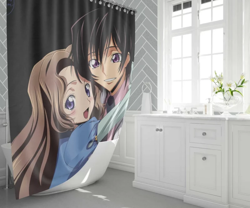 Nunnally & Lelouch Reunion Anime Shower Curtain 1