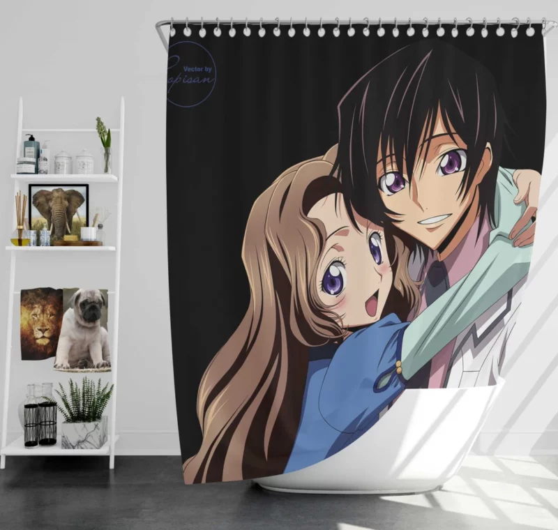 Nunnally & Lelouch Reunion Anime Shower Curtain