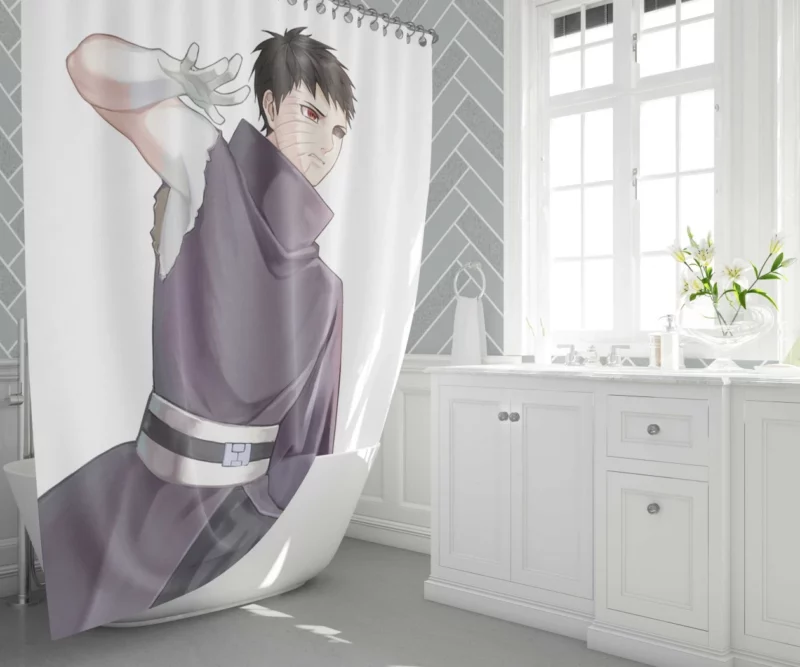 Obito Uchiha Echoes of the Past Anime Shower Curtain 1