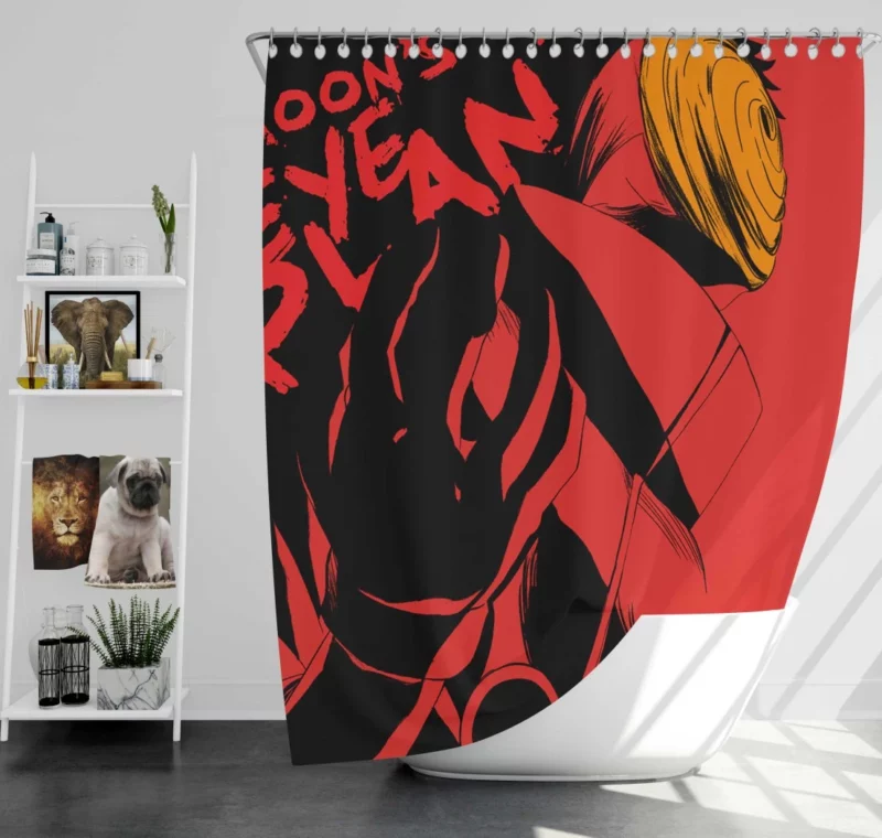 Obito Uchiha Moonlit Eye Anime Shower Curtain