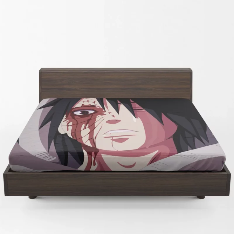 Obito Uchiha Shadowed Past Anime Fitted Sheet 1