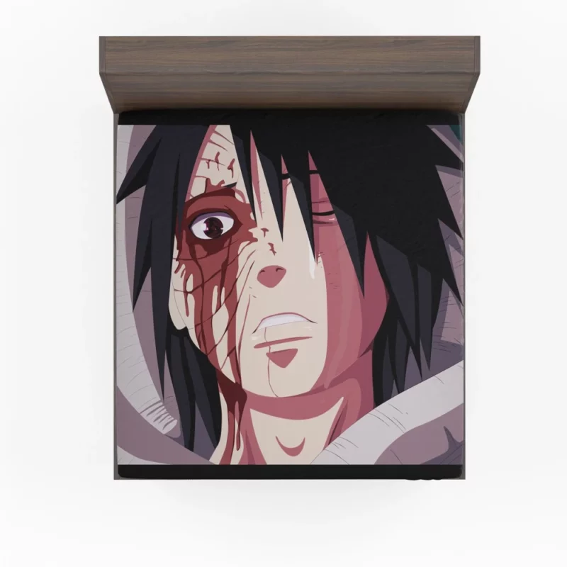 Obito Uchiha Shadowed Past Anime Fitted Sheet