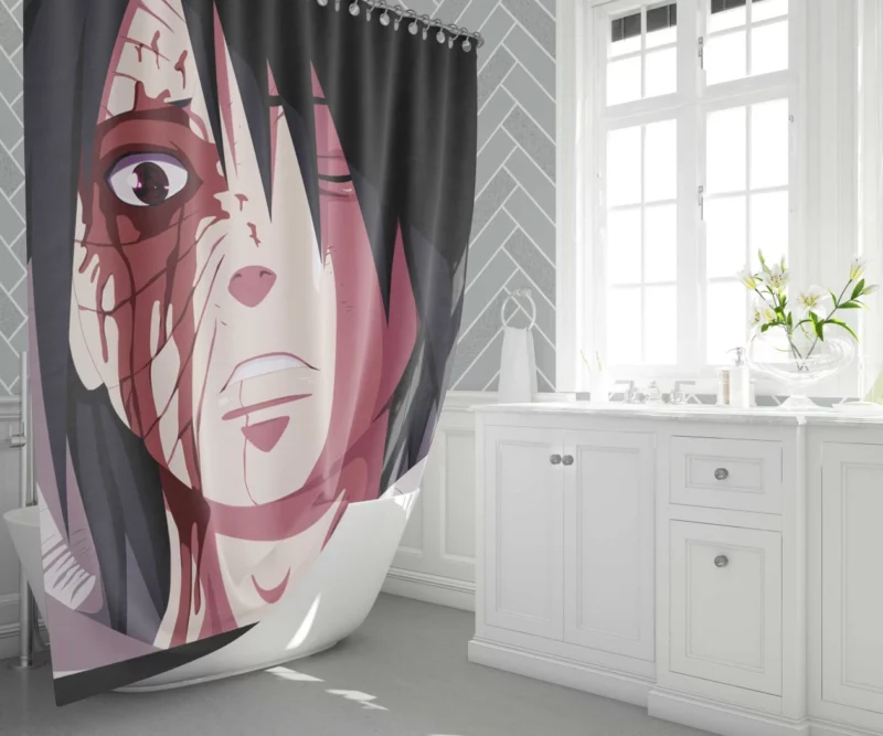 Obito Uchiha Shadowed Past Anime Shower Curtain 1