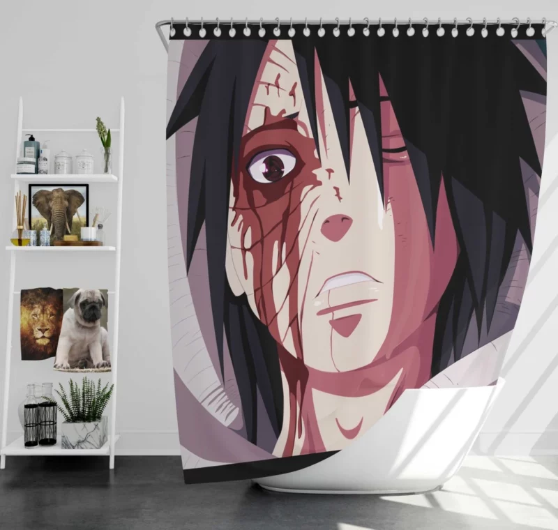 Obito Uchiha Shadowed Past Anime Shower Curtain