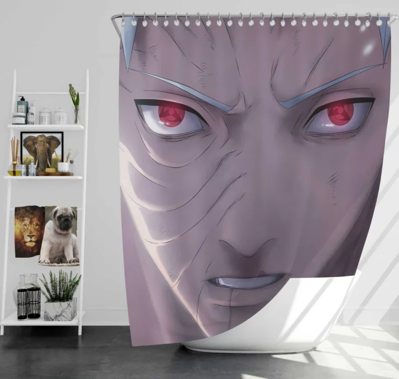 Obito Uchiha Unraveling Fate Anime Shower Curtain