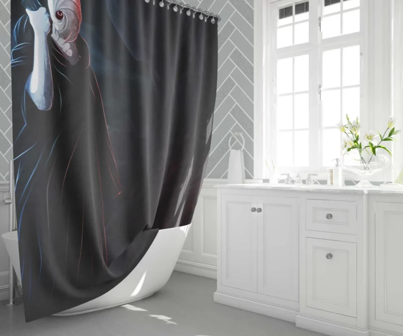 Obito Uchiha Veil of Darkness Anime Shower Curtain 1