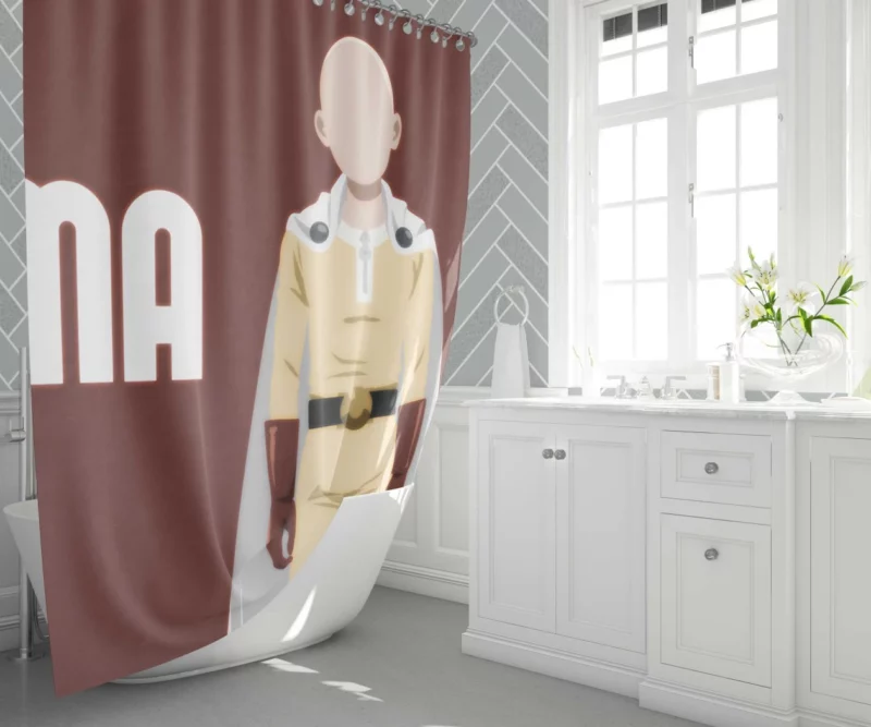 One-Punch Man Chronicles Saitama Anime Shower Curtain 1