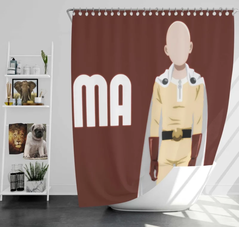 One-Punch Man Chronicles Saitama Anime Shower Curtain