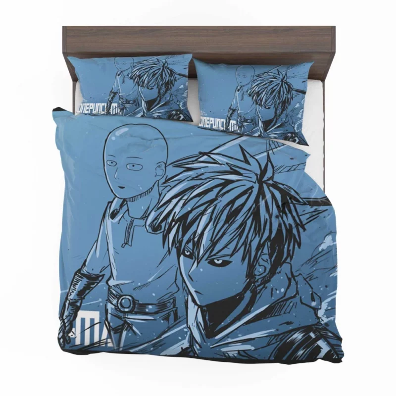 One-Punch Man Duo Saitama and Genos Anime Bedding Set 1