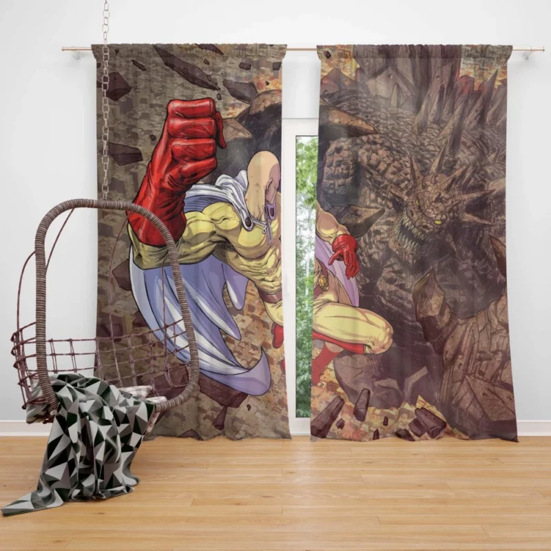 One Punch Man Heroic Saga Anime Curtain