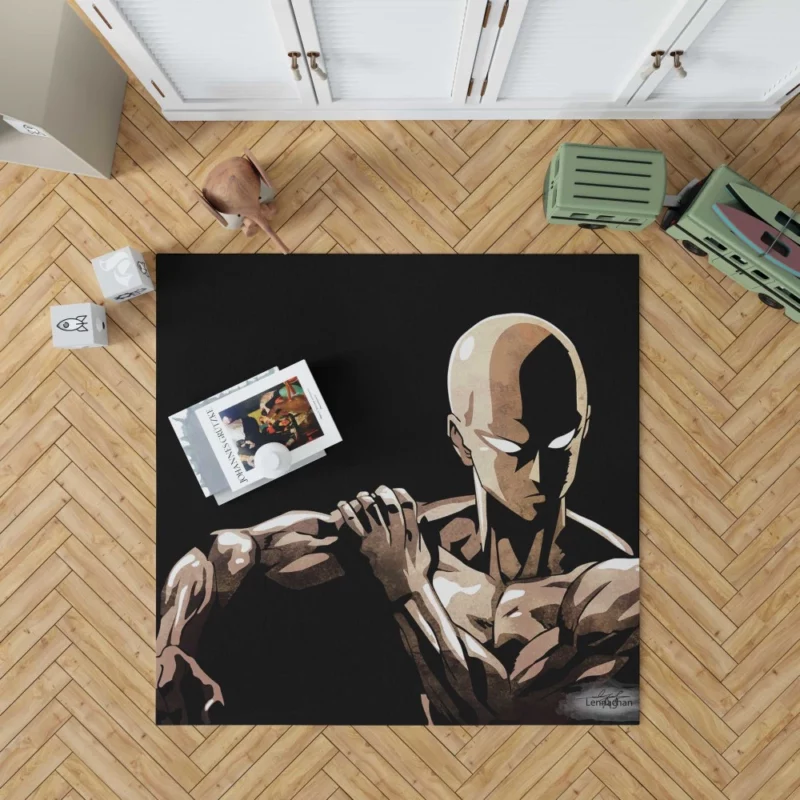 One Punch Man Saitama Power Anime Rug