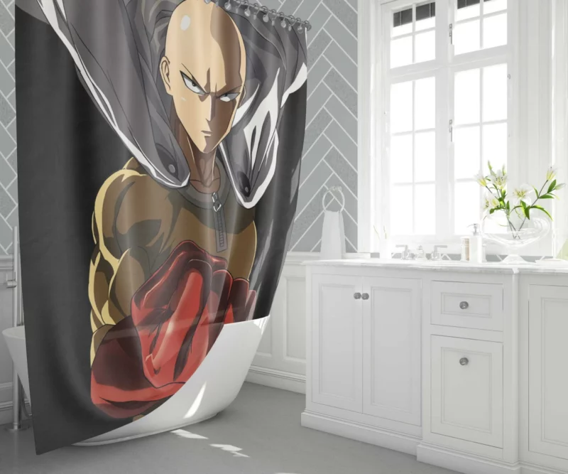 One-Punch Man - Saitama Tale Anime Shower Curtain 1