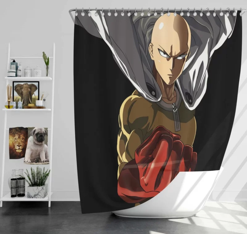 One-Punch Man - Saitama Tale Anime Shower Curtain