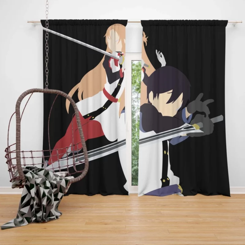 Ordinal Scale Kirito Asuna and Adventure Anime Curtain