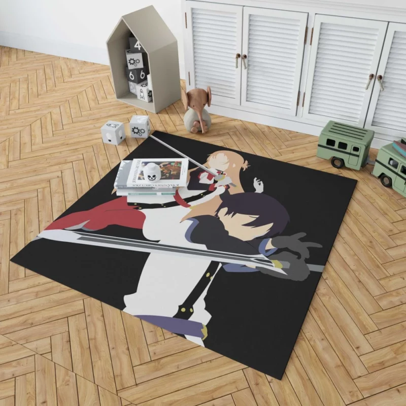 Ordinal Scale Kirito Asuna and Adventure Anime Rug 1