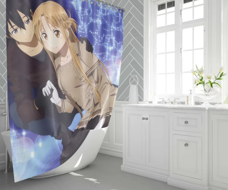 Ordinal Scale Kirito Odyssey Anime Shower Curtain 1