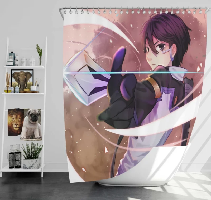 Ordinal Scale Kirito VR Adventure Anime Shower Curtain