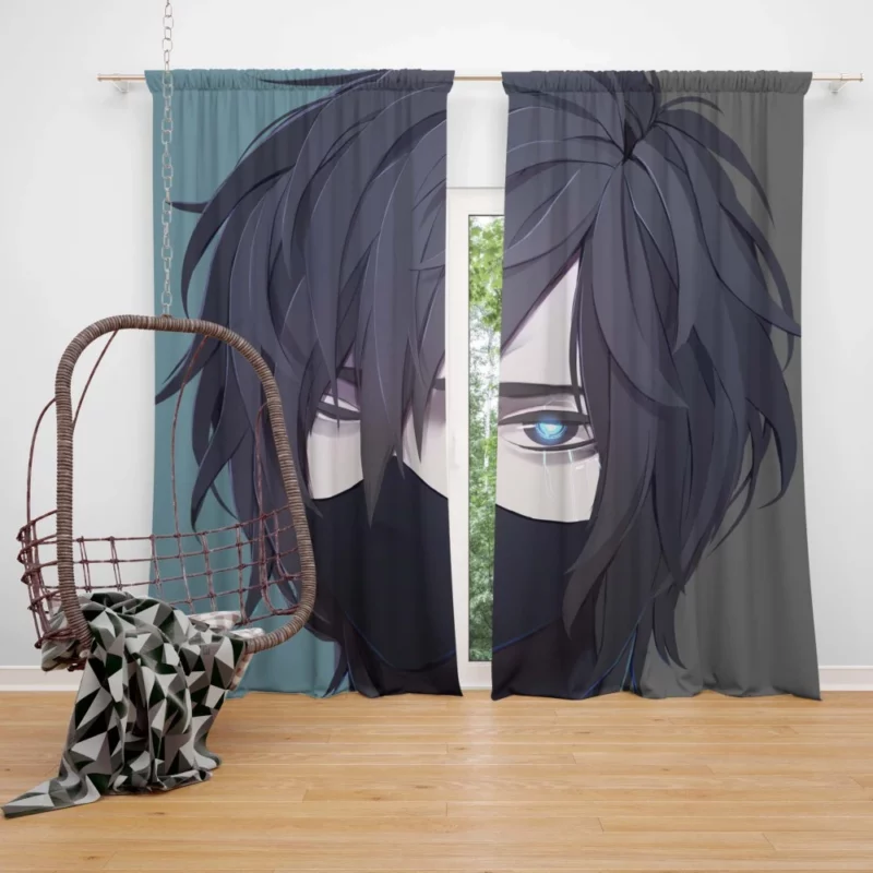 Original Boy Masked Mystery Anime Curtain