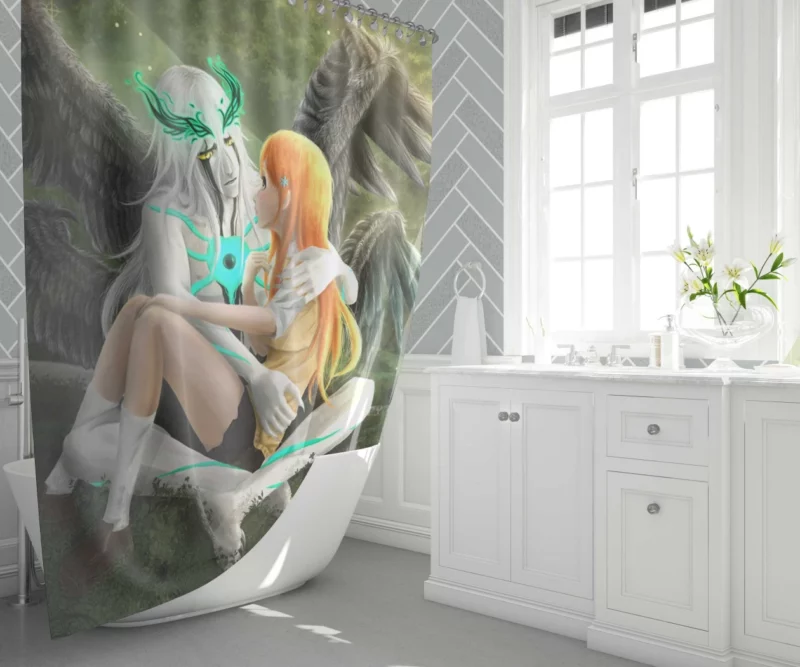 Orihime Inoue and Ulquiorra Cifer Eternal Ties Anime Shower Curtain 1