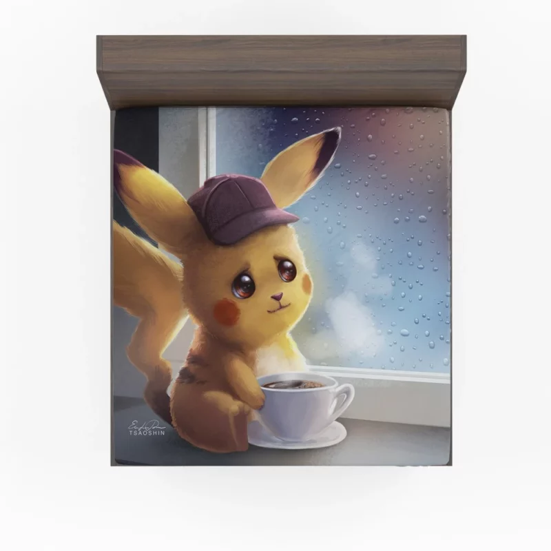 Pikachu Coffee Adventure Anime Fitted Sheet