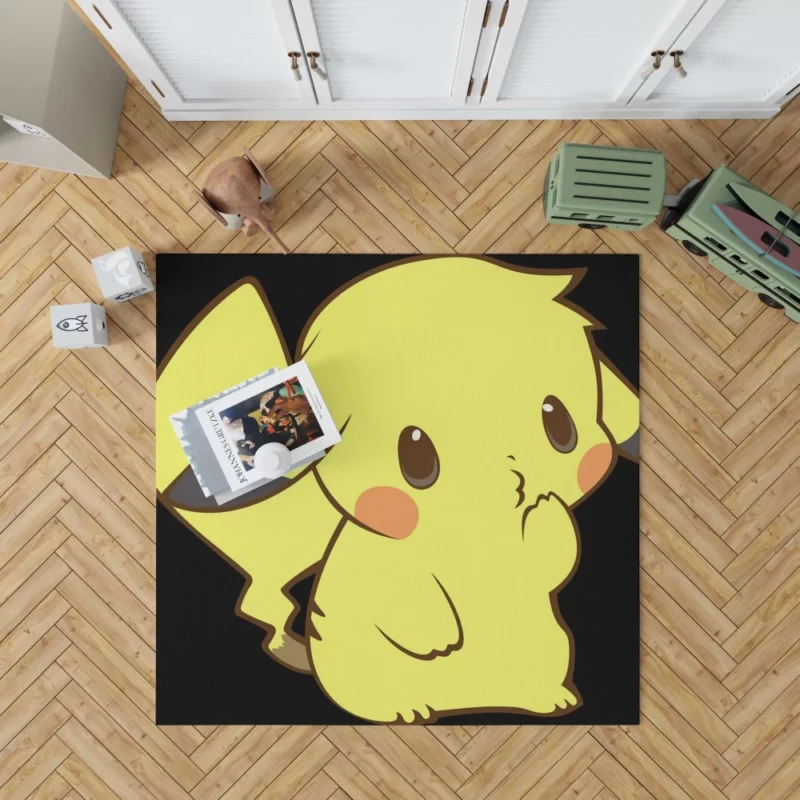 Pikachu Cute Electric Companion Anime Rug