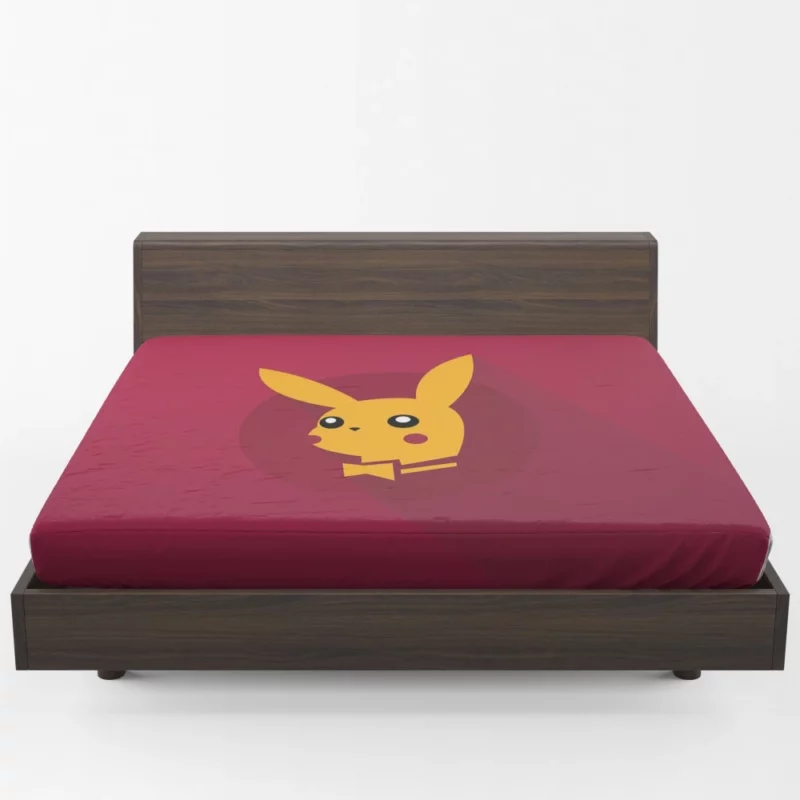 Pikachu Electric Minimalist Anime Fitted Sheet 1