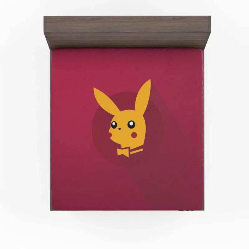 Pikachu Electric Minimalist Anime Fitted Sheet