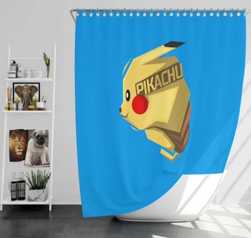 Pikachu Electrifying Adventure Anime Shower Curtain
