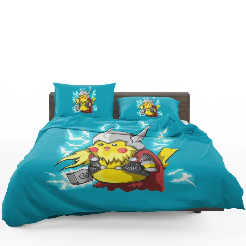 Pikachu Thunderous Entry Anime Bedding Set