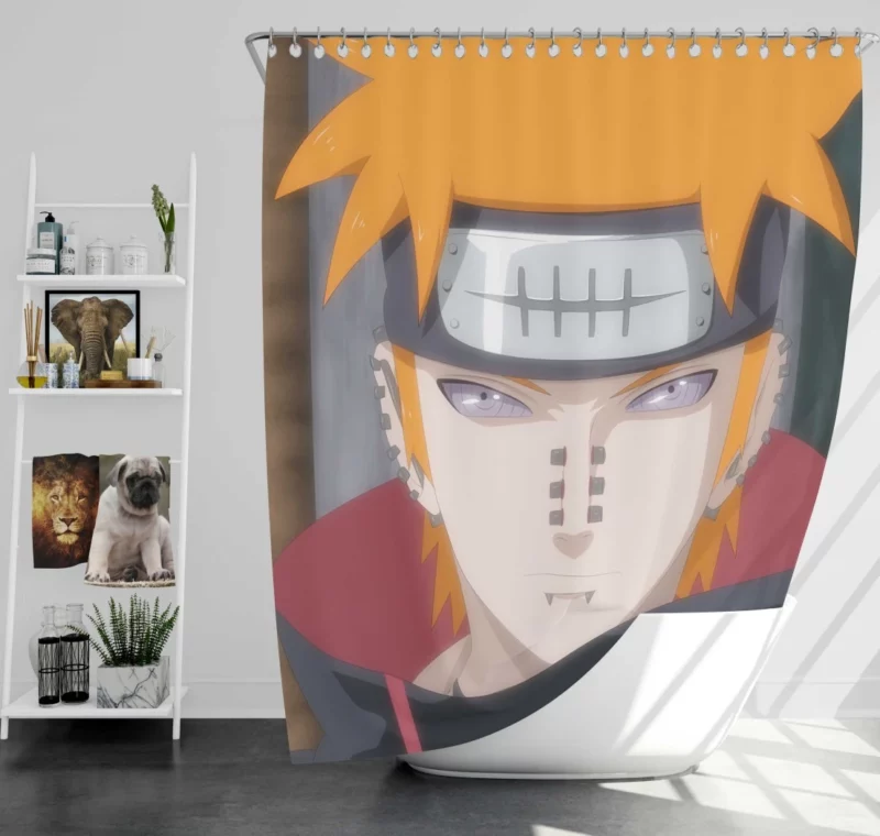 Pinnacle of Pain Jiraiya and Yahiko Anime Shower Curtain