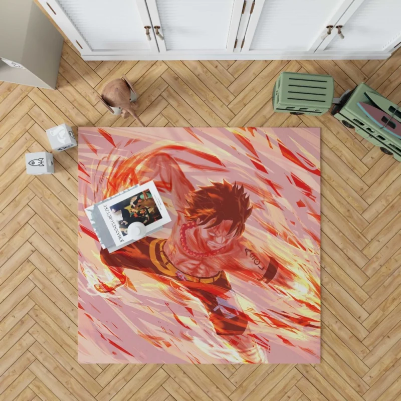 Portgas D. Ace Burning Legacy Anime Rug