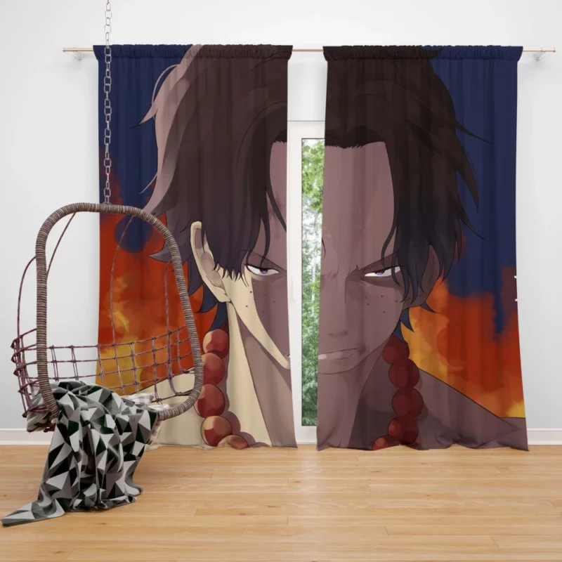 Portgas D. Ace Eternal Flame Anime Curtain