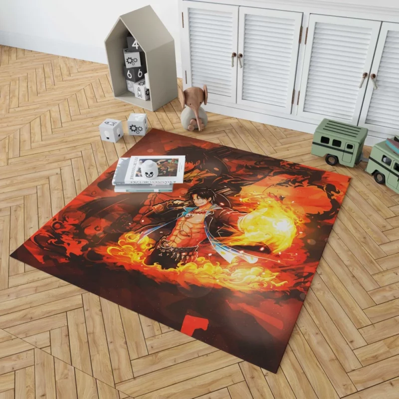 Portgas D. Ace Fiery Remembrance Anime Rug 1