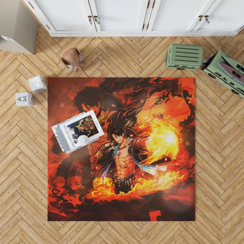 Portgas D. Ace Fiery Remembrance Anime Rug