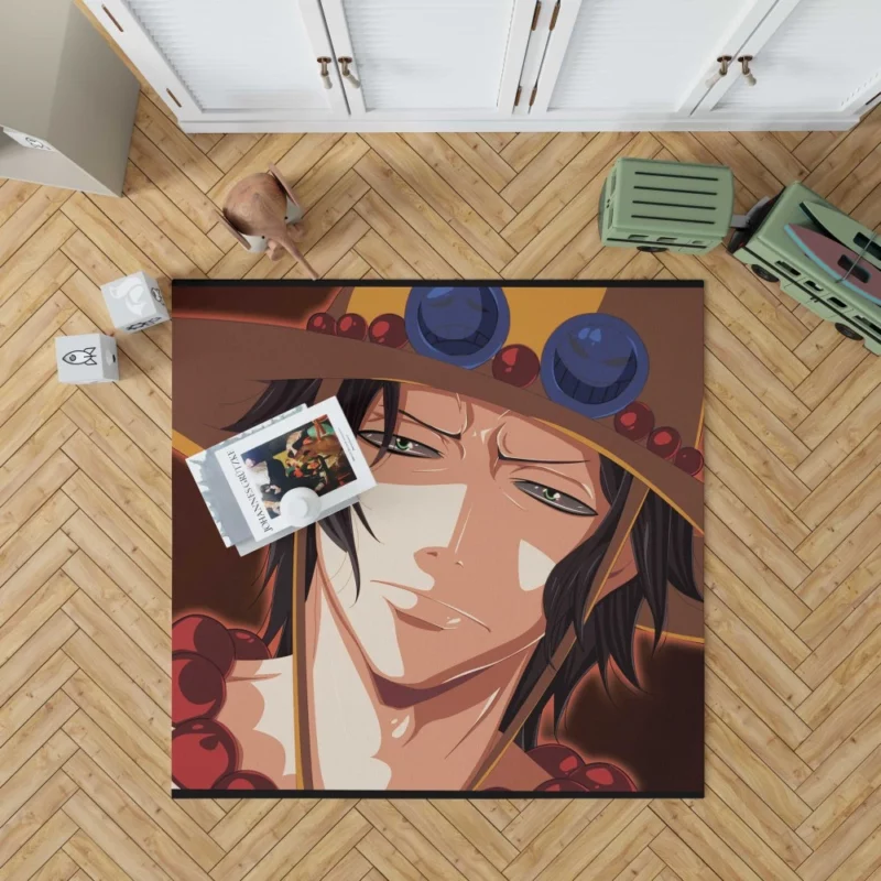 Portgas D. Ace Fire and Adventure Anime Rug