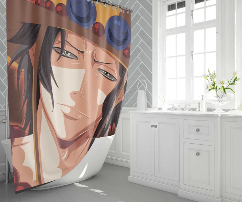 Portgas D. Ace Fire and Adventure Anime Shower Curtain 1